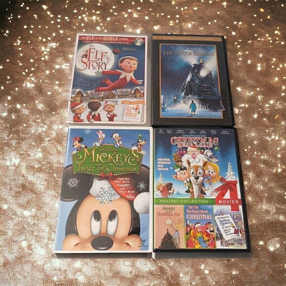 Childrens Christmas DVD Lot x 4 Elf Story Polar Express Mickey Twice Upon A Xmas - Picture 8 of 10